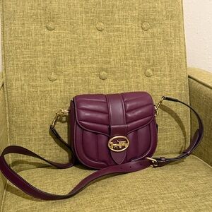 Coach Purple Georgie Saddle Bag